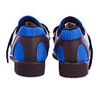 Штангетки взуття для важкої атлетики PU OB-1262 (р-р 38-45) (верх-PU, підошва TPU, чорний-синій), фото 6