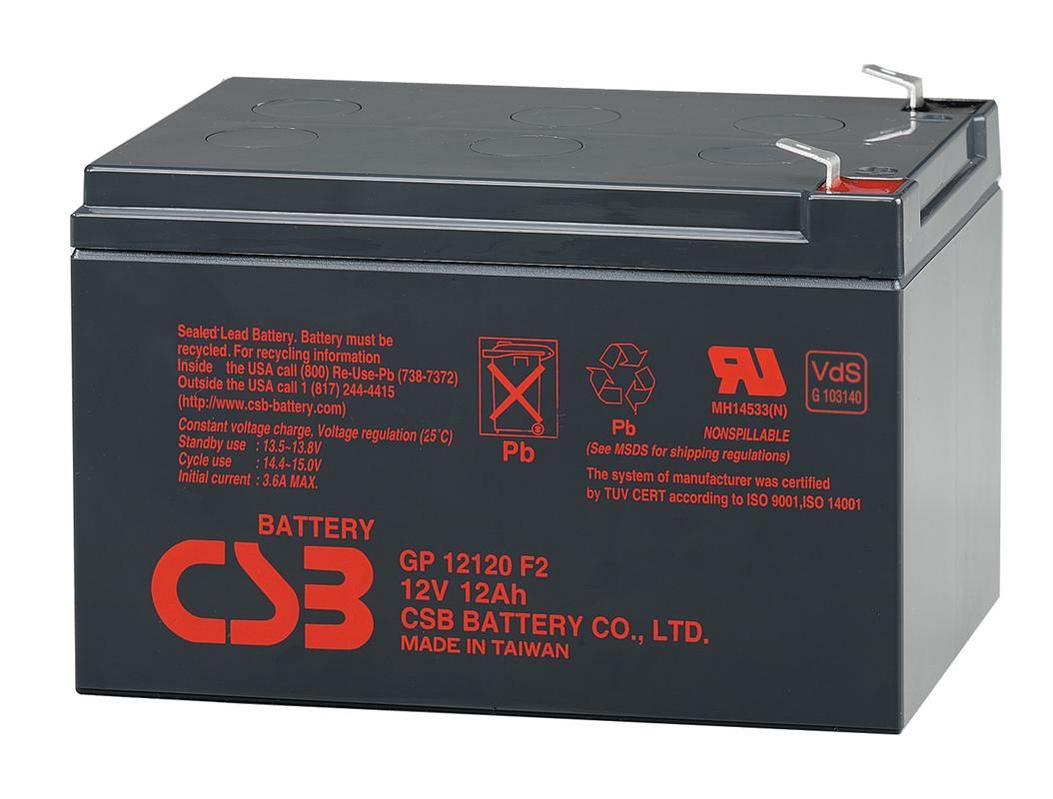 Акумуляторна батарея CSB GP12120F2, 12 V 12 Ah (151х98х100 мм), Box/Q6