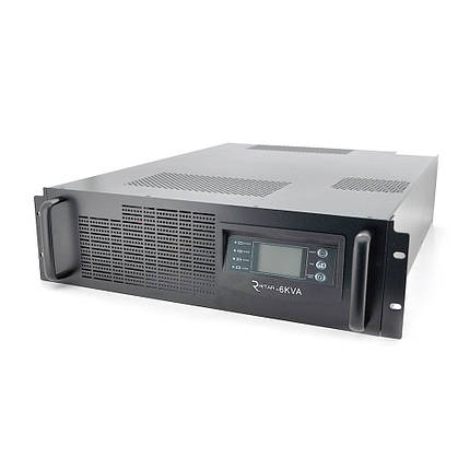 Інвертор з правильною синусоїдою ONLINE Ritar RT-6KL-LCD, RACK 6000VA (5400Вт), 192В, Струм макс. 5A, під, фото 1