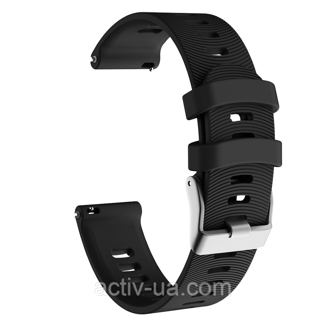Ремінець для розумного годинника Garmin Forerunner 245/245M, ширина ремінця 20мм, Чорний