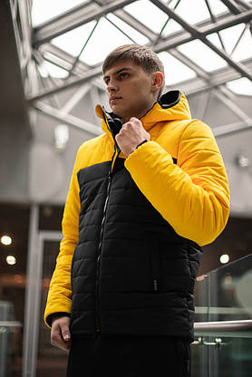 Демісезонна Куртка "Temp" бренду Intruder (жовта - чорна), фото 3