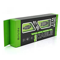 Кабель Bavin CB087, Lightning, 2.4 A, Black, довжина 1 м, BOX