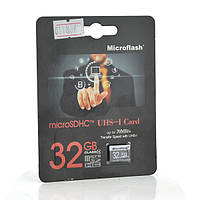 Картка пам'яті Microflash Micro SD, швидкість передавання даних 70MB/s, class10, 32G