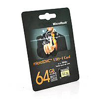 Картка пам'яті Microflash Micro SD, швидкість передавання даних 70MB/s, class10, 64G