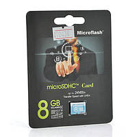 Картка пам'яті Microflash Micro SD швидкість передавання даних 28MB/s, class10, 8G