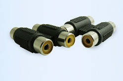 Сплітер 2хRCA (мама)/2хRCA (мама), Black, пластик,Q100