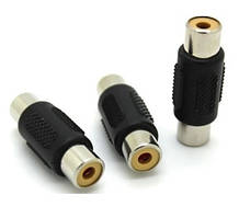 Сплітер RCA (мама)/RCA (мама), Black, пластик,Q100