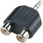 Сплітер Jack 3.5 (тато)/2*RCA (мама), Техпакет, Q100