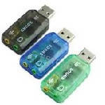 Контроллер USB-sound card (5.1) 3D sound (Windows 7 ready), OEM
