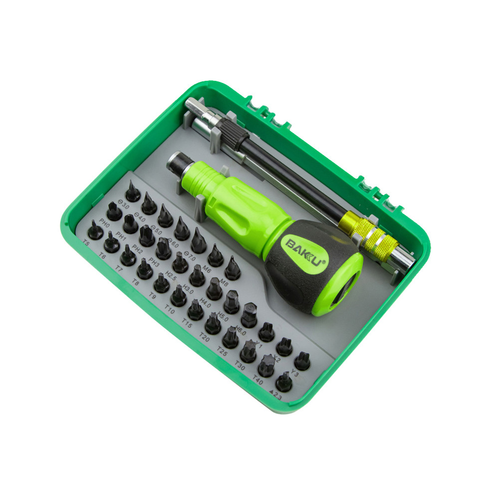 Набір викруток BAKKU BK-3034 (Ручка + 34 насадок), Box