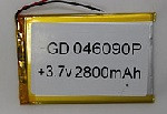 Літій-полімерний акумулятор 4*60*90 mm (Li-ion 3.7 В 3500 мА·год)