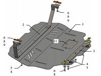 Защита двигателя Volkswagen Touran WeBasto 2003-2015 1.0310.00