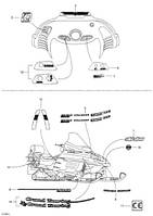 Набор наклеек Ski-Doo BRP Kit Decal hood