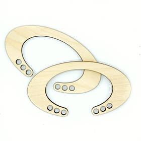 Ручки для сумки з фанери формі полуовала