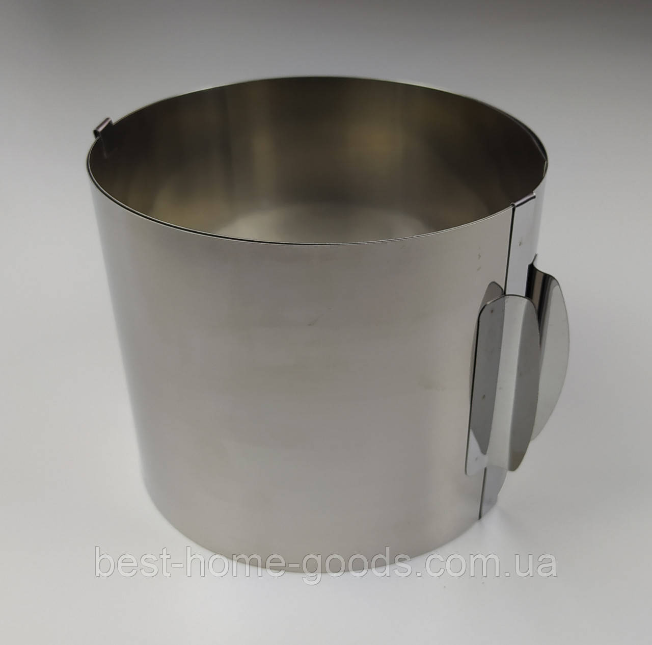 Розсувна форма для випічки Ø16–30 см | Висота 16 см | Нержавіюча сталь | Кругла без дна | Регульована форма для тортів, бісквітів, фото 1