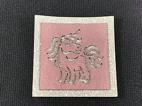 Нашивка Єдиноріг блискітки 50х50 мм, фото 1