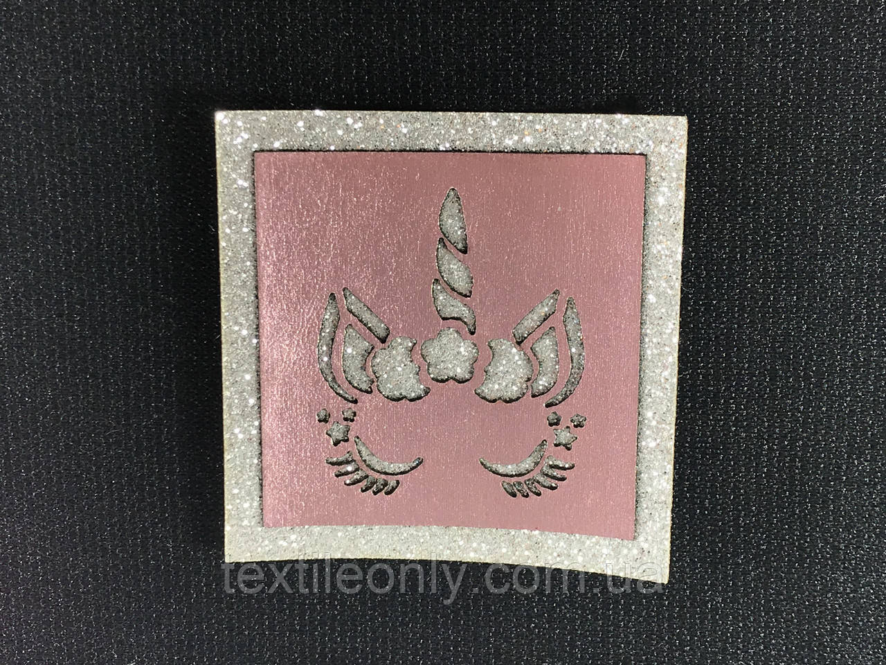 Нашивка Єдиноріг блискітки 50х50 мм