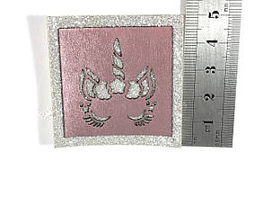 Нашивка Єдиноріг блискітки 50х50 мм, фото 2