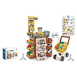 Дитячий великий супермаркет 668-77 з візком LIMO TOY, в коробці, 47 предметів, фото 2