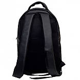 Качественный мужской рюкзак черный городской, для ноутбука 15,6 матовая эко кожа, фото 3