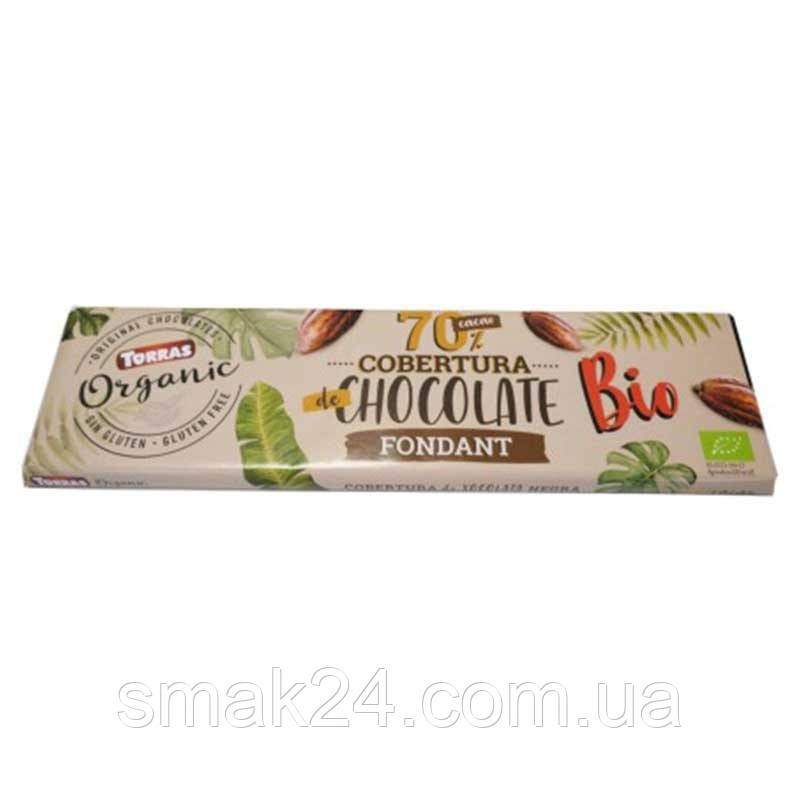 Шоколад без глютену Torras Organic Bio Cobertura 70% какао Іспанія 250 г