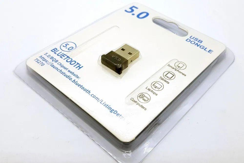 Bluetooth адаптер V5.0 USB чіп BQB бездротовий блютуз ЮСБ краще 4/2