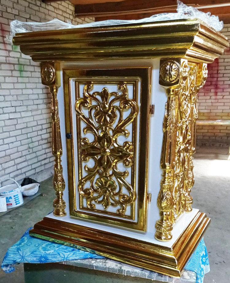 Жертовник різьблений з золоченням, розмір 80*60см, фото 1