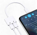 Перехідник/Адаптер v2 iPhone 7/8/Plus айфон навушники +заряд LIGHTNING, фото 2