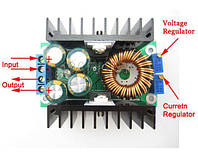 Понижающий DC-DC 9A преобразователь с регулировкой тока 9А 7-40В