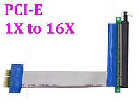 Райзер гибкий PCI-E 1x to 16x 19/29/35 см шлейф переходник удлинитель