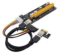 Райзер молекс 006 60см USB PCI-E 1-16x molex ОПТ