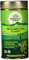 Чай Тулси Зелёный чай, 100г., Органик Индия, базилик - Зелёный чай, Tulsi-Green tea, Organic India, Аюрведа