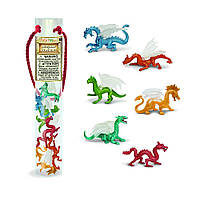 Набор фигурок Safari Ltd Драконы в Тубусе, 6 шт., 4,5*4,5*26,5 см, "Фигурки Драконов", 687604