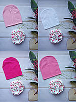 Стильні трикотажні дитячі набори шапка + хомут, снуд