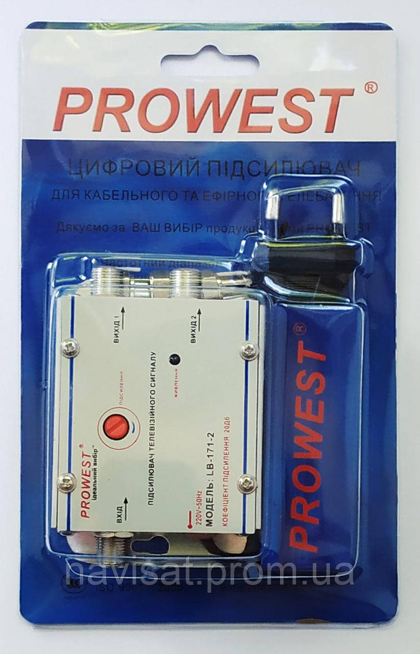 Усилитель Т2 ProWest LB-171-2 ( 2 выхода, 20 db) - фото 5 - id-p1253680559