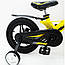 Дитячий велосипед SIGMA MARS-2 Evolution -16", дискове гальмо, кошик, годинник Жовтий, фото 6