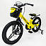 Дитячий велосипед SIGMA MARS-2 Evolution -18", дискове гальмо, кошик, годинник Жовтий, фото 2
