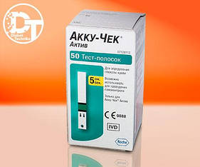 Тест-смужки АкуЧек Актив (Accu-Chek Active) — 50 шт.