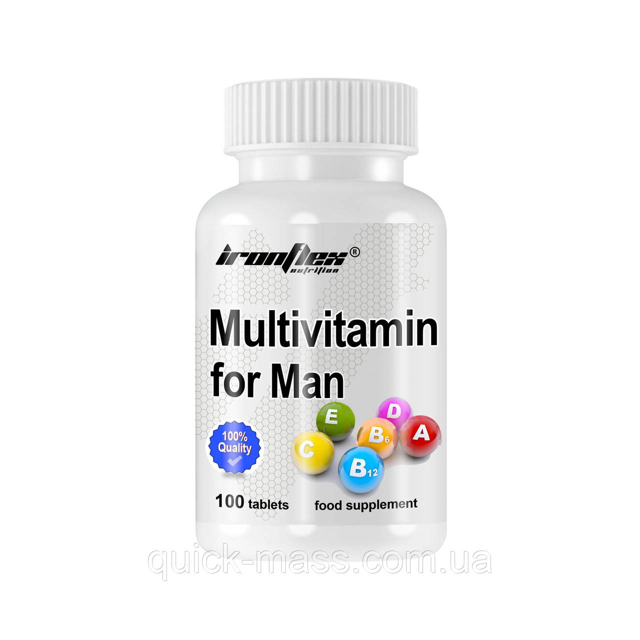 Вітаміни для чоловіків IronFlex Multivitamin For Men 100 Tab, фото 1