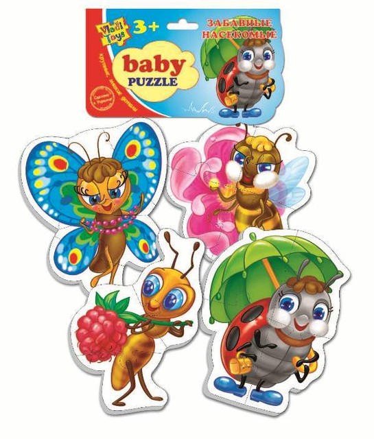Бебі пазли Забавні комахи