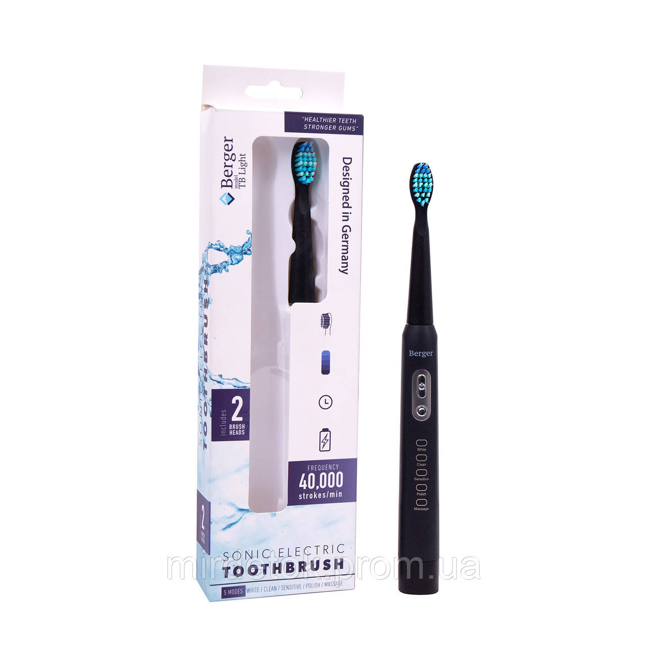 Електрична зубна щітка Berger TB Light чорна