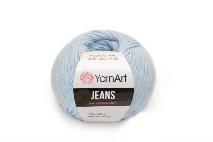 

YarnArt Jeans, Светло-голубой №75