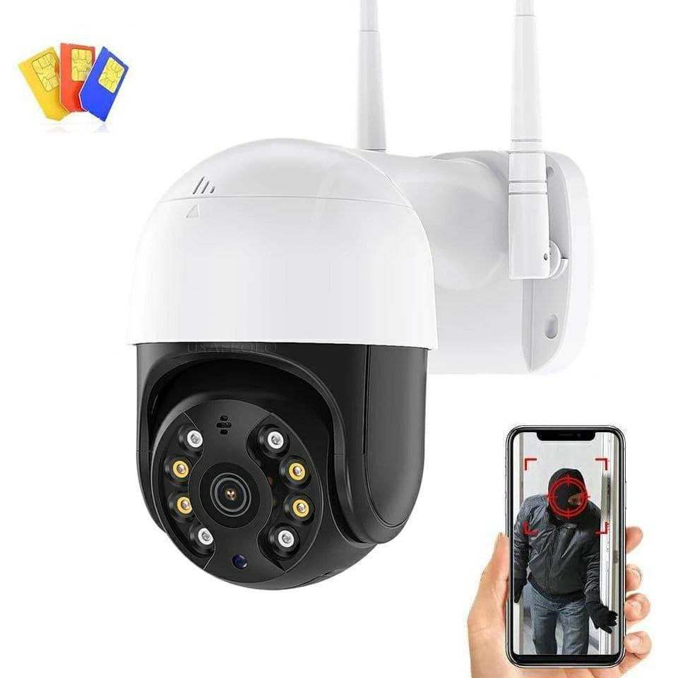 

GSM уличная поворотная IP камера USAFEQLO USA-4G-A8B-5Mp. iCSee