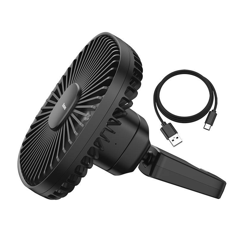 

Вентилятор в салон автомобиля Baseus Natural Wind Magnetic Rear Seat Fan (black). Вентилятор для авто машины