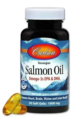 

Масло лосося, Salmon Oil, Carlson Labs, норвежское, 500 мг, 50 капсул (CAR-01502)