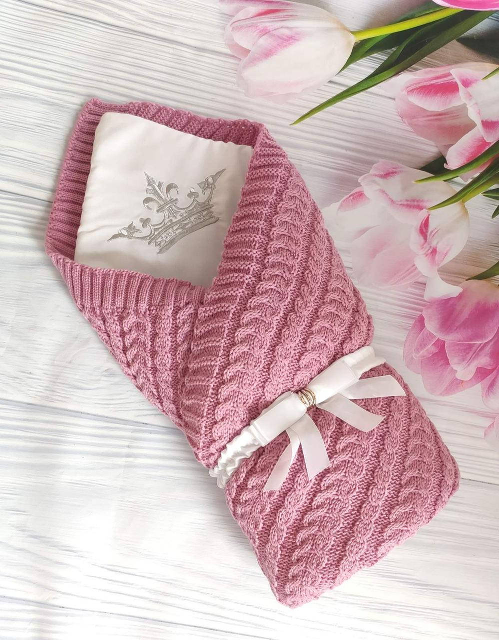 

Вязанный конверт-одеяло на выписку 3 в 1, демисезонный конверт-одеяло, Разные цвета