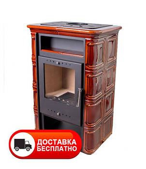 Кахельна піч Nordflam Vera Brown, фото 1