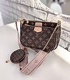 Сумка 3 в 1 Louis Vuitton Multi Pochette Луї Віттон дзеркало Pink, фото 2