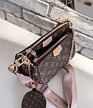 Сумка 3 в 1 Louis Vuitton Multi Pochette Луї Віттон дзеркало Pink, фото 6
