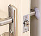 Обмежувач для дверей Стоппер для дверей від пошкодження стін меблів Кремез KEYBOX силіконовий білий, фото 2